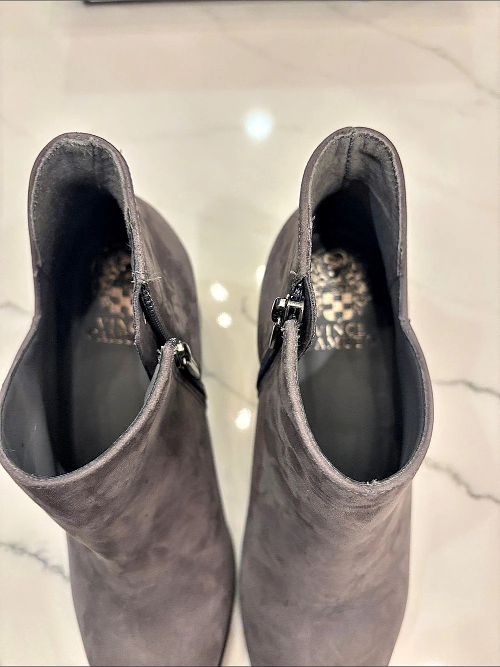 Vince Camuto VC-KATHRINA Pointed Toe Heeled Ankle Boots Gray US 8M - Picture 7 of 13